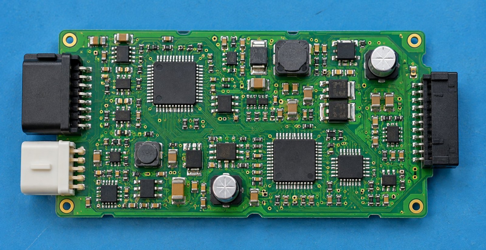Clear overview photograph of a control board