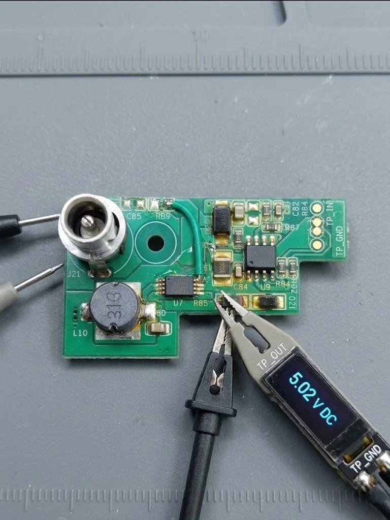 board-level checks on an air-pump charging board