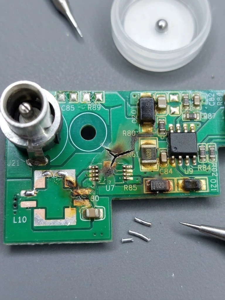 component removal on an air-pump charging board