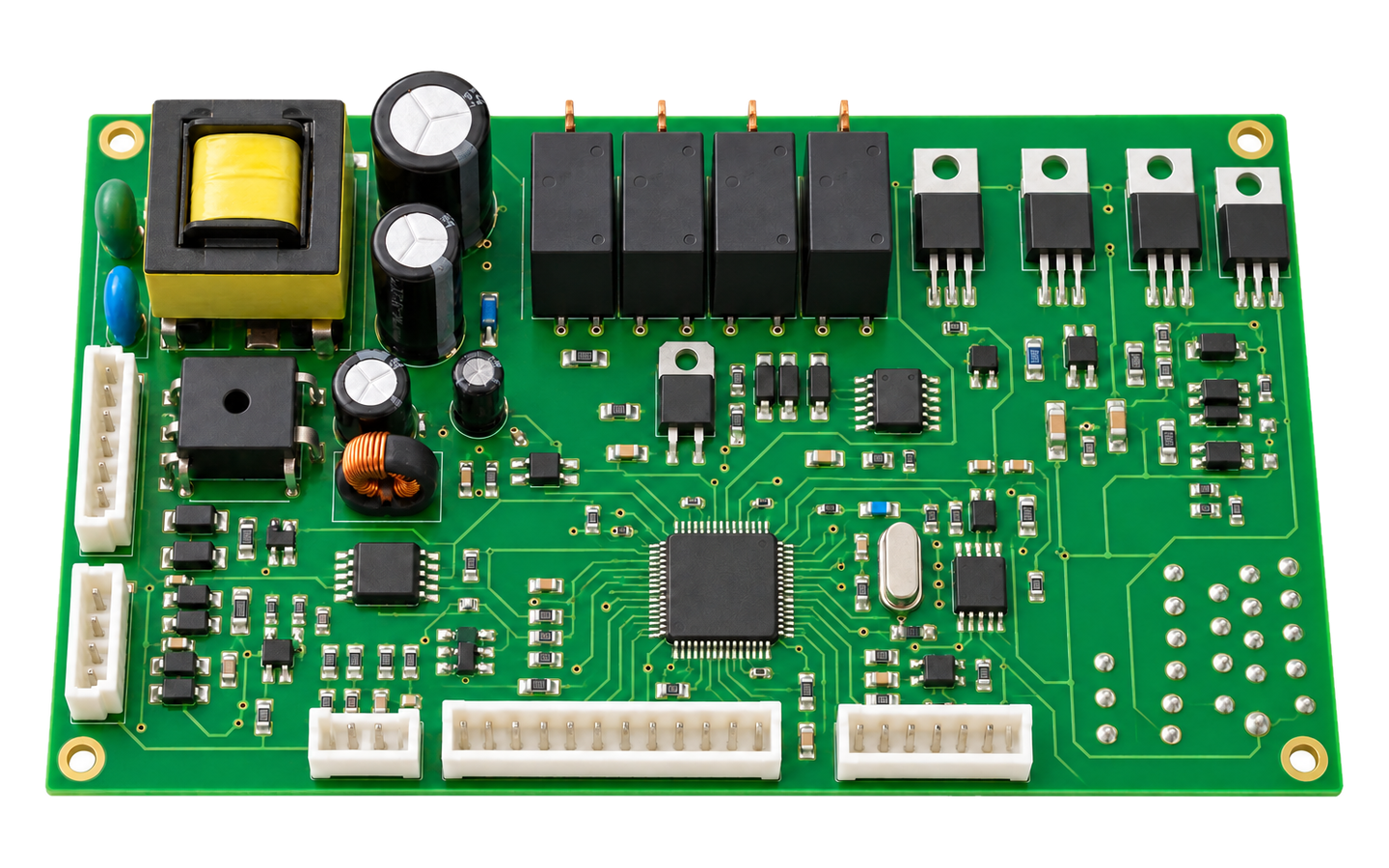 Illustrative appliance control board component map for board-level fault assessment