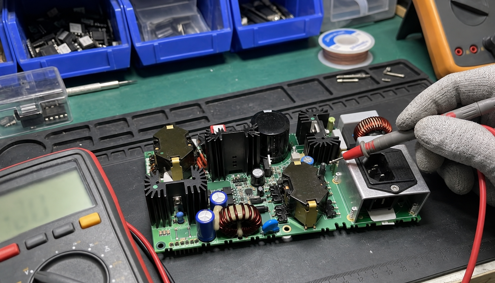 Reconstructed secondary rectifier diagnostic check on the power module