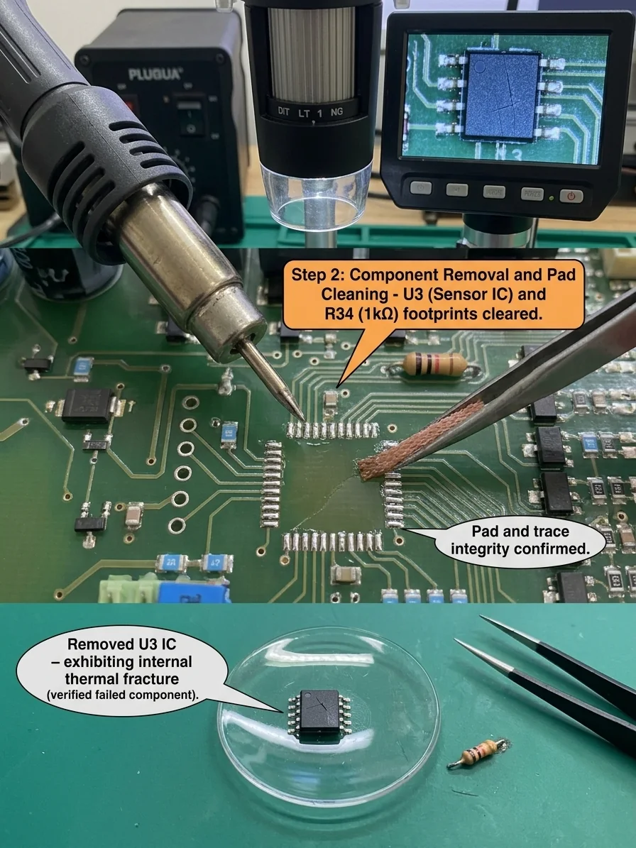 component removal on an E11 relay control board