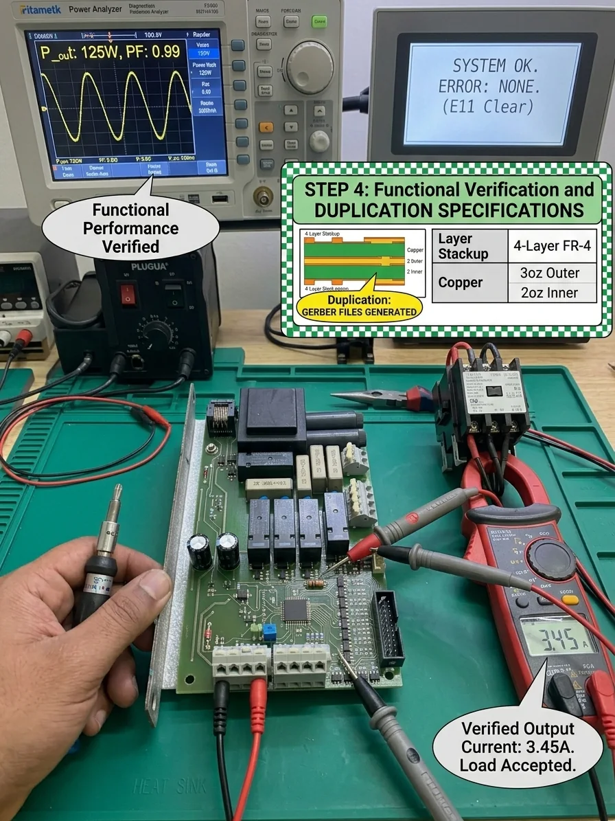 a test setup for an E11 relay control board