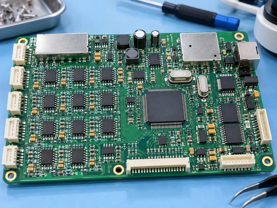 Illustrative signal acquisition and processor board with precision analog circuitry