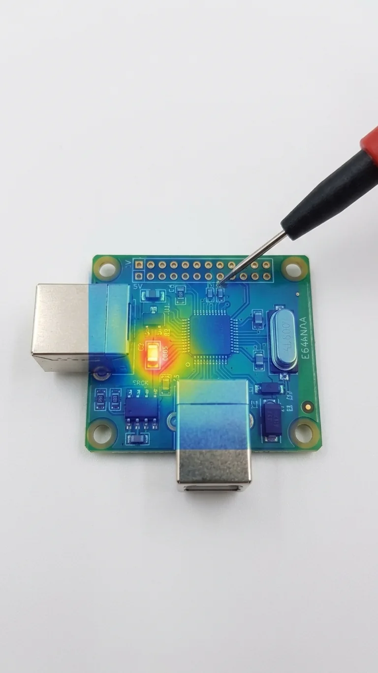 short-circuit localization on a camera board