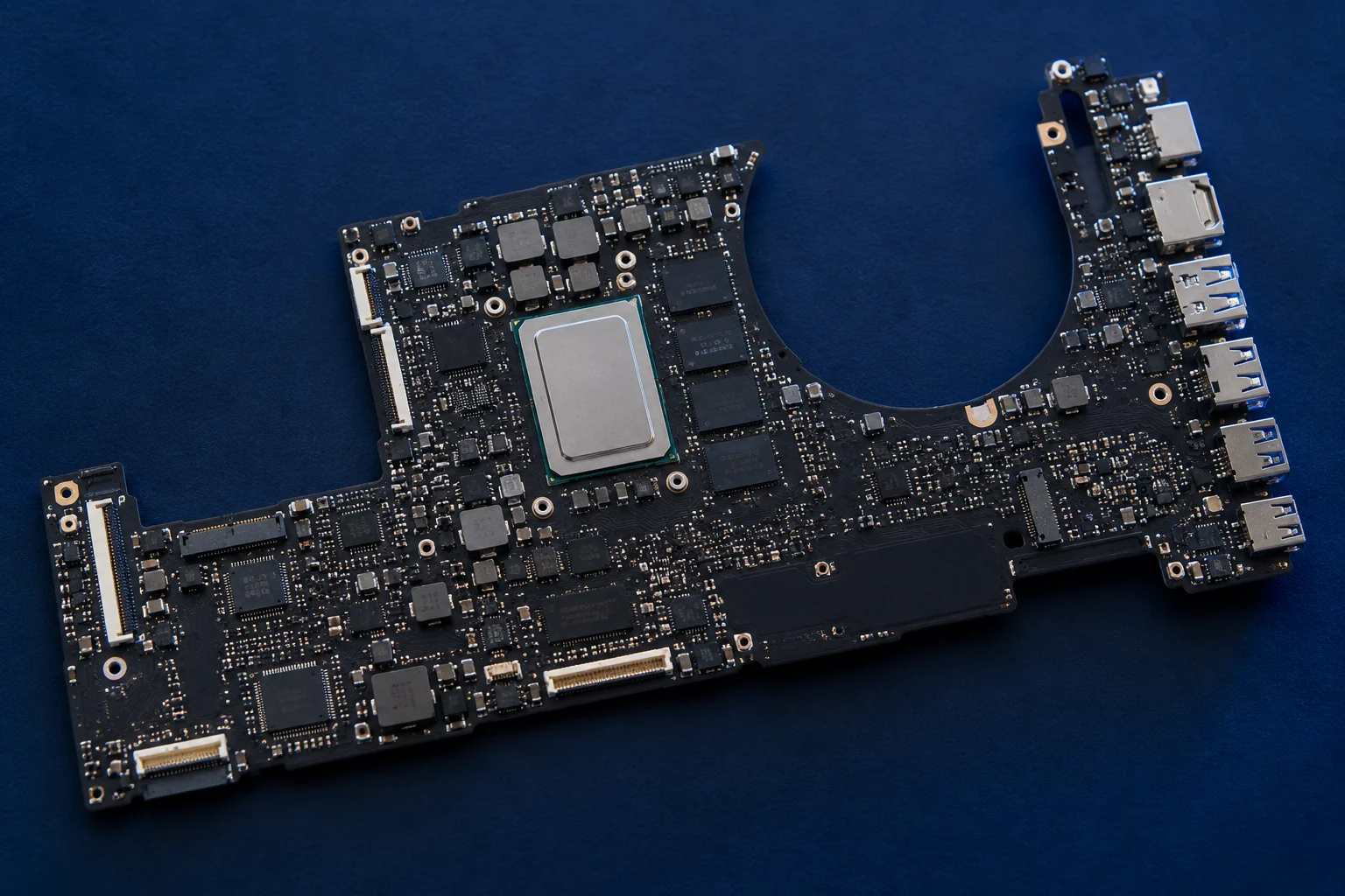 Illustrative laptop motherboards PCB